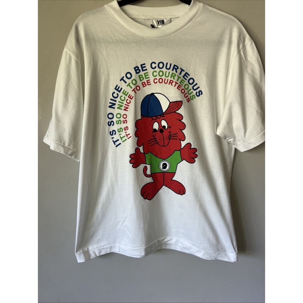 YOUTHS IN BALACLAVA Tee Shirt Size 2 Small Singa Lion Nice To Be Courteous